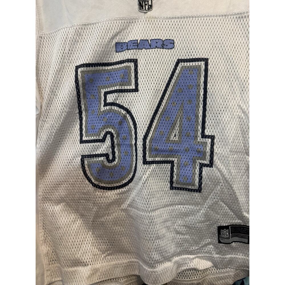 CHICAGO BEARS NFL FOOTBALL JERSEY BRIAN URLACHER #54 LIGHT BLUE WOMENS Large - Picture 2 of 7